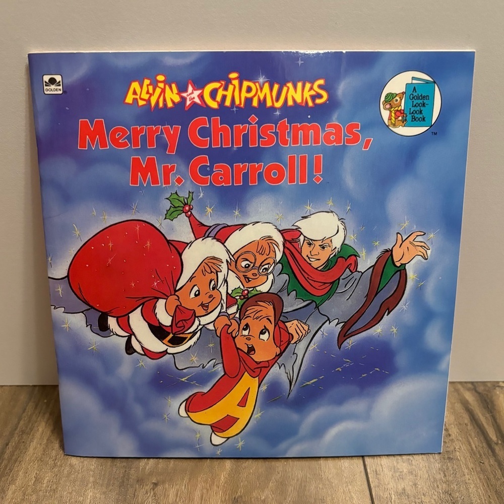 ***5 for $25*** Vintage 1990 Alvin and The Chipmunks Merry Christmas, Mr.Carroll